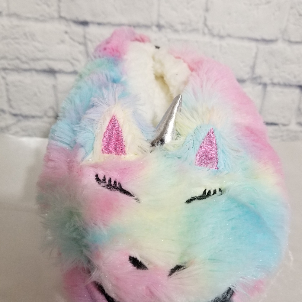 Unicorn Tie Dye Fuzzy Cozy Slipper Socks New - Picture 11 of 16